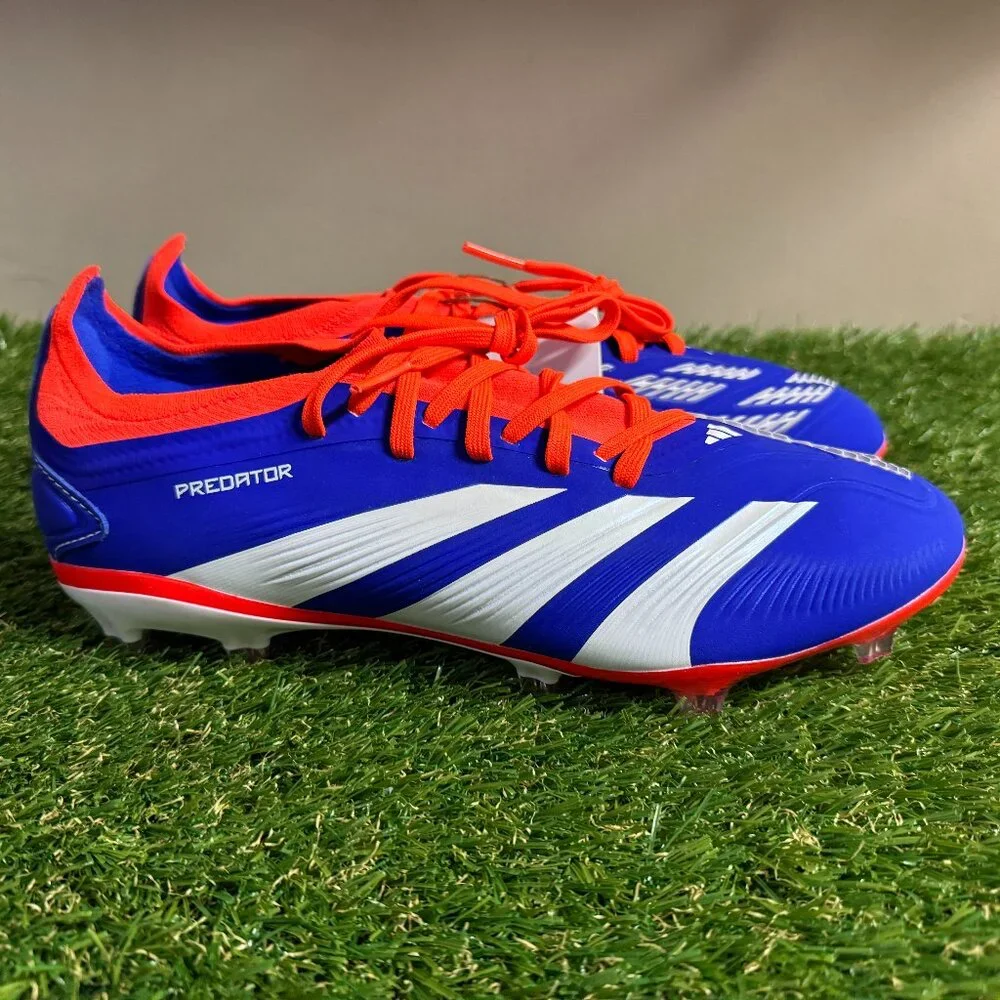Adidas Predator Pro FG Firm Ground Soccer Cleats Blue Red IF6330 Men’s NEW